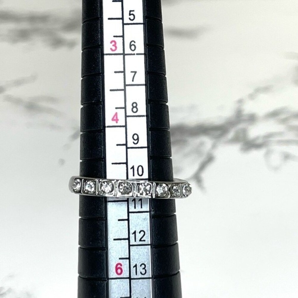 Silver Rhinestone Ring Band - Picture 5 of 9